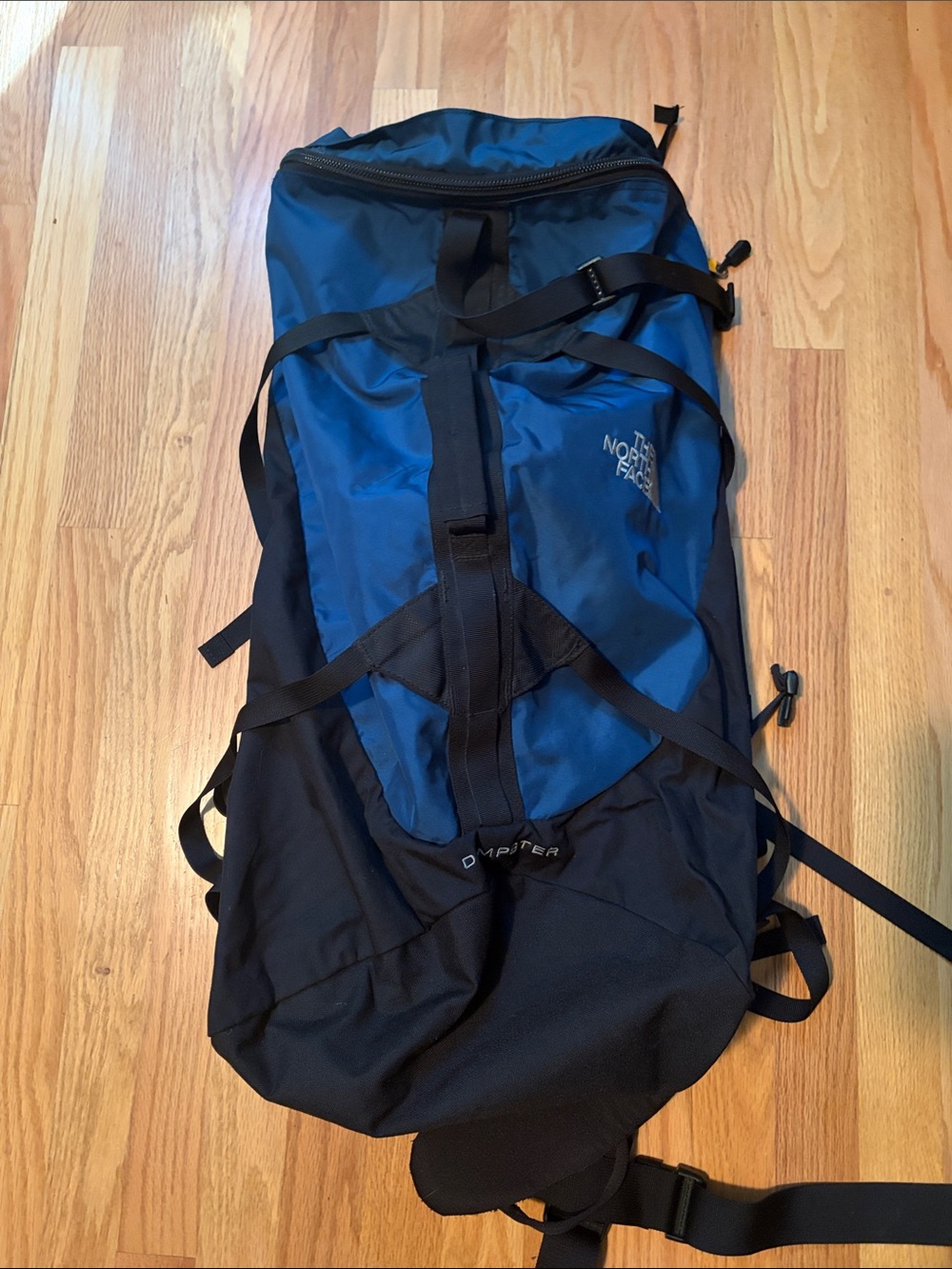 The North Face Dumpster Blue and Black climbing Pack